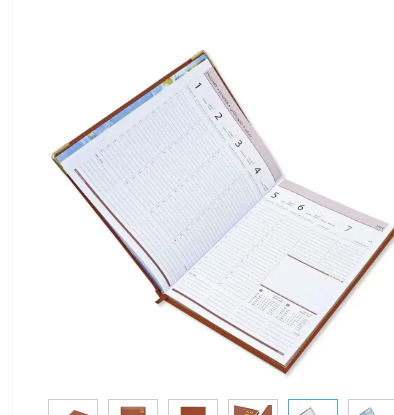 FIS Golden Executive Diary 2024 Arabic/English/French (1-Week at a glance) Brown - FSDI35AEG24BR