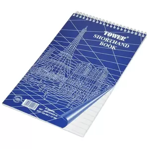 20-Piece FIS Spiral Tower Shorthand Books, Single Ruled (50 Sheets x 20-Piece) 127x205 mm Size - FSSHTOWER-50
