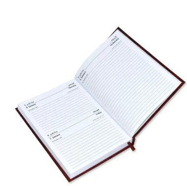 FIS Diary 2024 Arabic/English (Thursday & Friday Combined) A5, Brown - FSDI90AER24BR