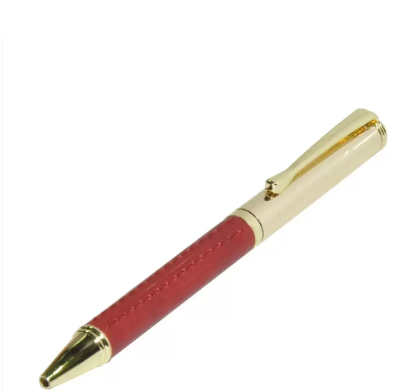 FIS Gold Pen with Italian PU Wrapper and Gift Box, Maroon Colour - FSPNGPUMR