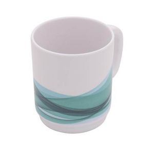 Royalford Melamine Super Rays Handle Cup - Melamine - White & Blue