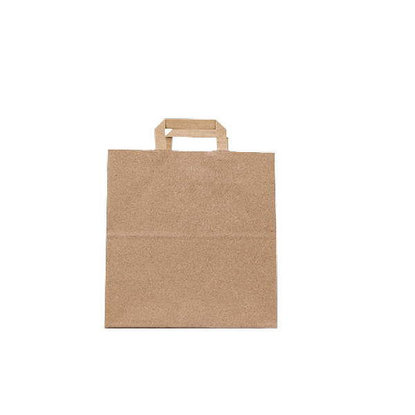 Kraft Brown Paper Bag Flat Handle 26x10x36 cm 250 Pieces