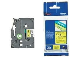 Brother P-touch 12mm TZ-631 Laminated Tape, 8 m, Black on Yellow