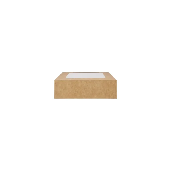 Kraft Square Salad Box with Window 10.5x10.5x5 Cm 250 Pieces