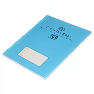 FIS Exercise Book, Pack of 12, Size:16.5 X 21 cm, 100 Pages, 2 Line Single Side Plain - FSEB2LP100N