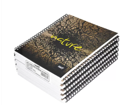 LIGHT Pack of 10 Spiral Soft Cover Notebook, Single Line, 9X7 Inches (22.86 X 20.32 CM), 100 Sheets -LINB971602S