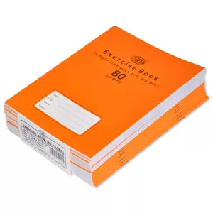 FIS Exercise Book, Pack of 12, Size:16 X 21 cm, 80 Pages, Single Line with Margin - FSEBSLM80N