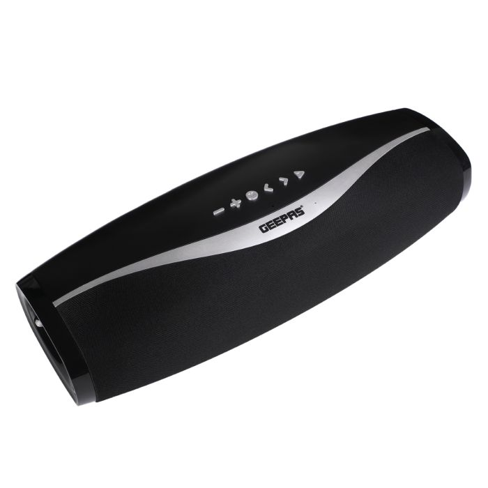 Geepas Rechargeable 2200mAh Bluetooth Speaker - 10M Transmission Range, USB Charging Socket, 3-4h Playtime, Hand-Free Talking, And 2-Years Warranty