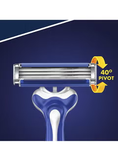 14-Piece Blue II Plus Disposable Razor Set Blue/Silver