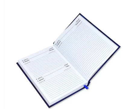 FIS Diary 2024 Arabic/English (Thursday & Friday Combined) A5, Blue - FSDI90AER24BL