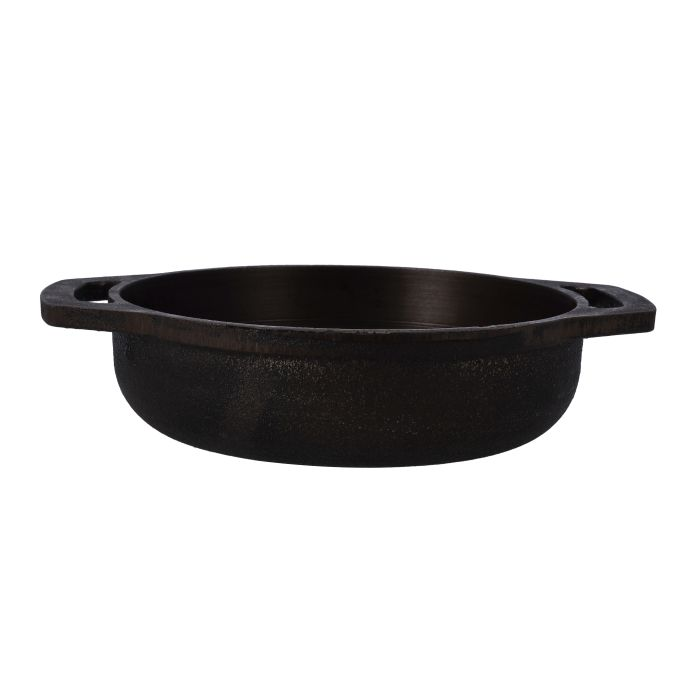 11-Inch Cast Iron Flat Base Kadai, Induction Wok, RF10401 | Suitable For All Hobs | Flat & Shallow Wok For Sautees & Stir Frys With Wide Handles