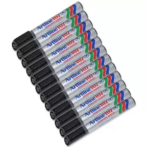 Artline Marker, Ek-107 Pack of 12, 1.5mm, Bullet, Black - ARMK107BK
