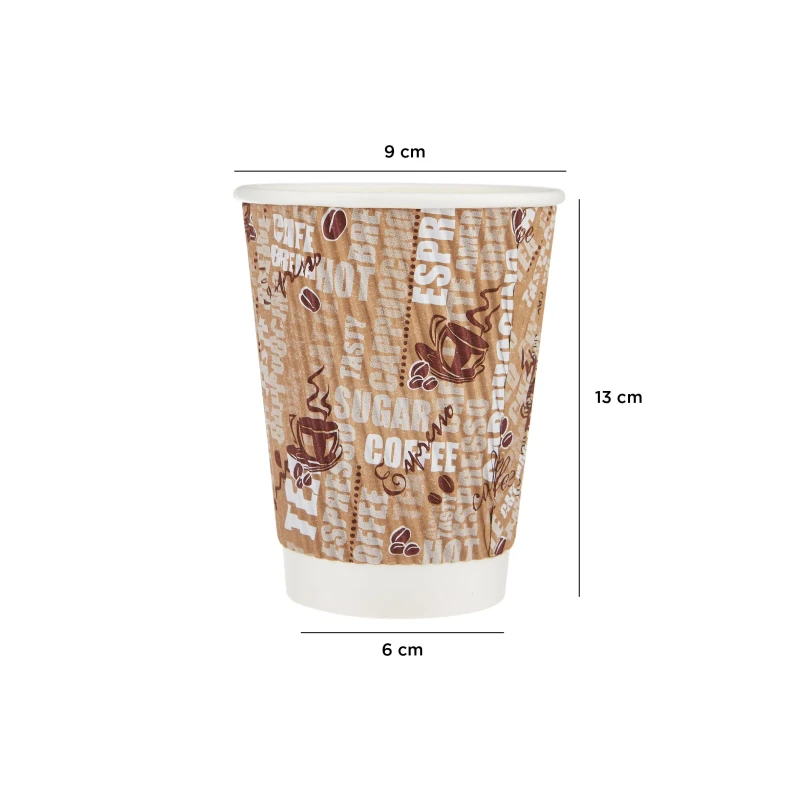 Printed Ripple Paper Cups 16oz