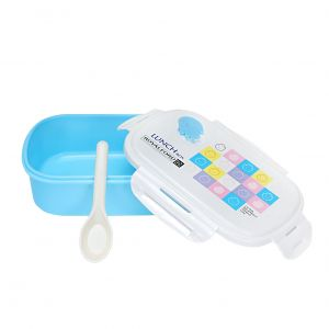 Royalford Lunch Box With Water Bottle 1X48 - Plastic - Blue - RF4396