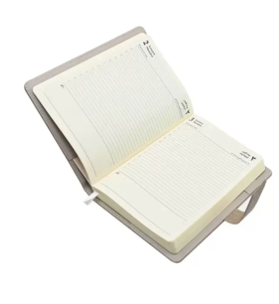 Fis 2023 A5 Diary Arabic English Vinyl Hard Sewn Cover Beige -FSDI80AE23BG