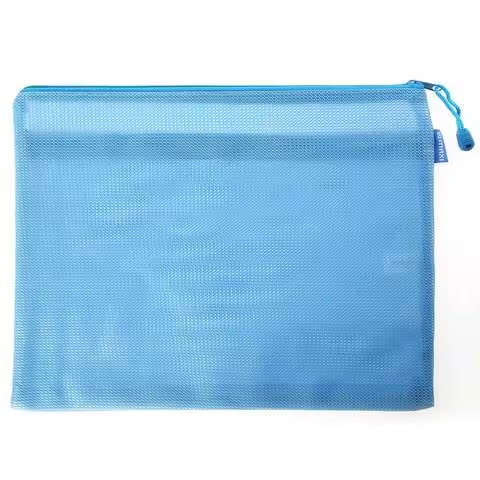 Maxi Double Zipper A4 Film Cover Bag Blue