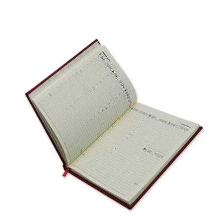 FIS Diary 2023 (Arabic/English) 1-Week at a glance A5, 1-Side Padded, Maroon - FSDI78AEP23MR