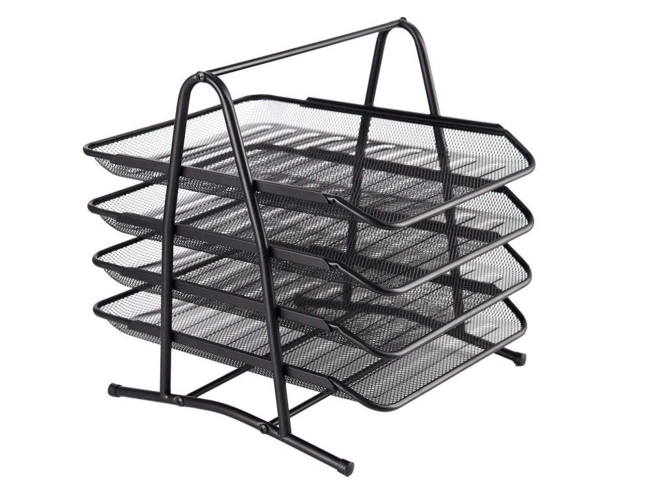 [{"value":"Partner Metal Mesh 4 Tier Document Tray Black"},{"value":"partner"},{"value":"paper tray"},{"value":"metal mesh tray"},{"value":"4 layer paper tray"},{"value":"document paper tray"},{"value":"organizer paper tray"},{"value":"partner paper tray"}]
