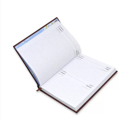FIS A5 Diary 2023 (Arabic/English) Friday & Saturday Combined,Vinyl Brown - FSDI93AE23BR