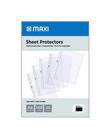 Maxi Sheet Protectors -A4 Size (Pack of 100pcs)