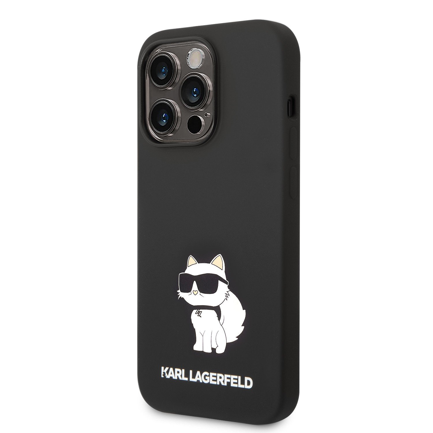 Karl Lagerfeld Silicone NFT Choupette Hard Case for iPhone 14 Pro Max - Black
