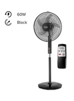 Pedestal Stand Fan with Remote 60.0 W FS1620R-B5 Black