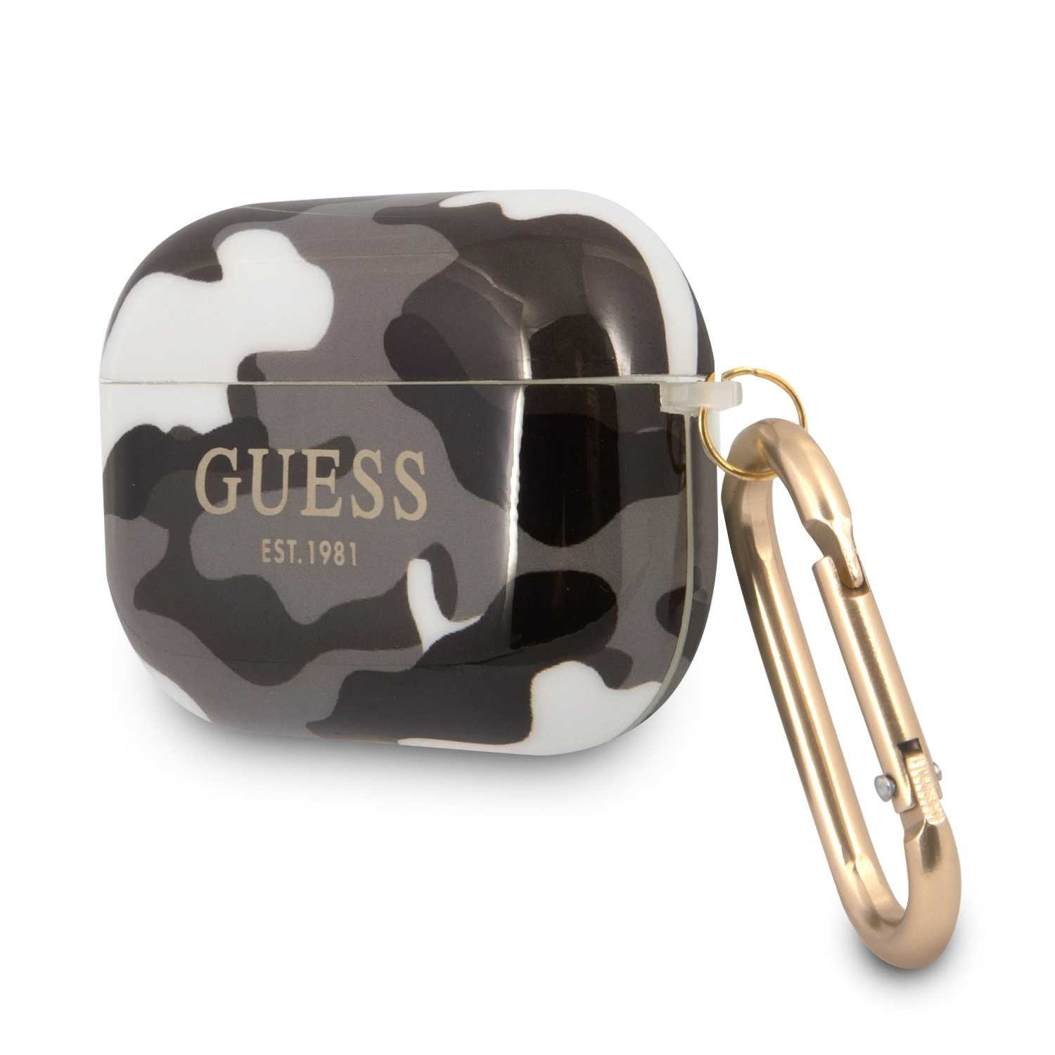 Guess TPU Shinny Camouflage Case for Airpods Pro - Black