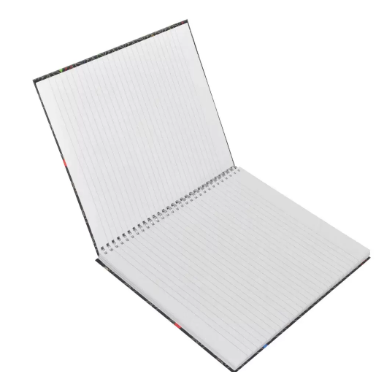 LIGHT Pack of 5 Spiral Hard Cover Notebook, Single Line , 10X8 Inches (25.4 X 20.32 cm) 100 Sheets - LINBS1081704