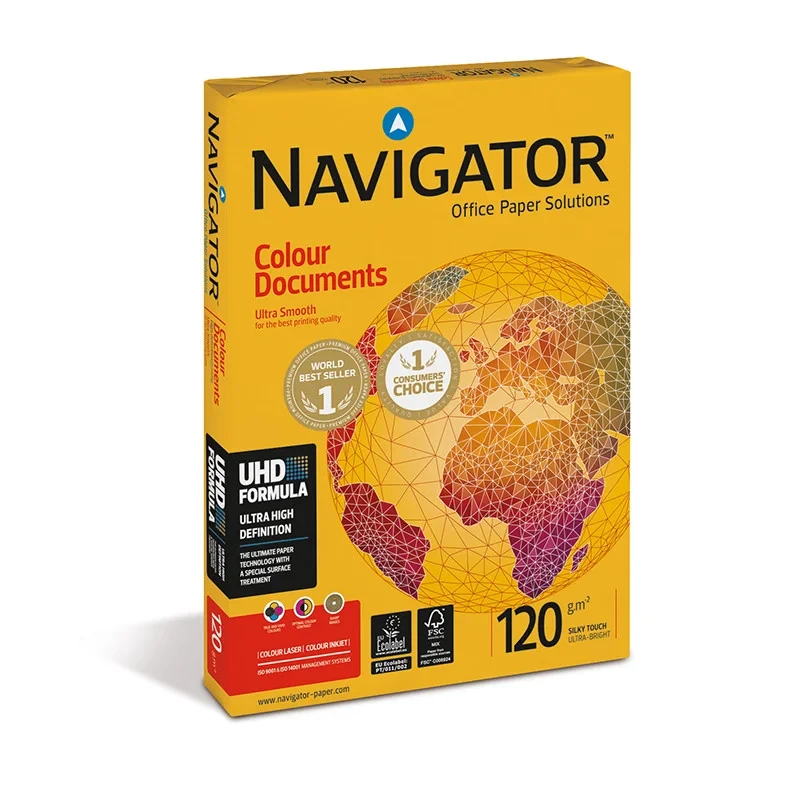Navigator Colour Documents White A4 120gsm ( 8 Pack of Box )