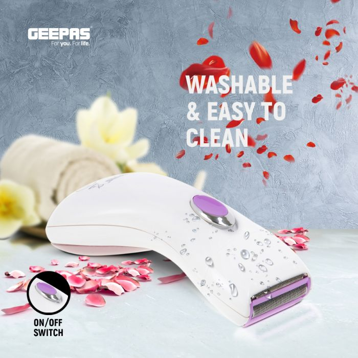 Ladies Washable Beauty Shaver - For Removing Unwanted Hair With Indicator Lights - 2-Year Warranty