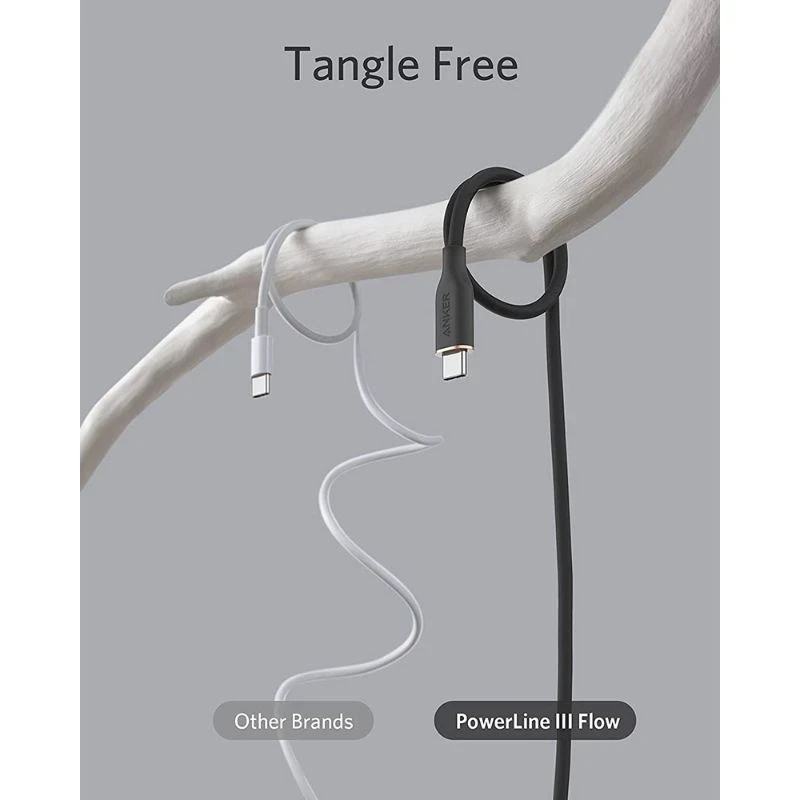 Anker Power Line III Flow USB-C to USB-C 6ft Cable Black