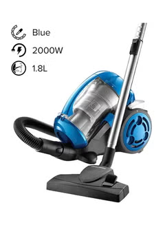 Bagless Cyclonic Vacuum Cleaner with 6 Stage Filteration and HEPA, Filter 1.8 L 2000.0 W VM2825-B5, Blue