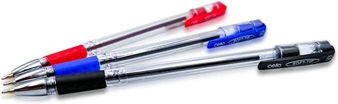 Cello Ball pen Soft Tip 0.7mm Pen - Red (box/50pcs)