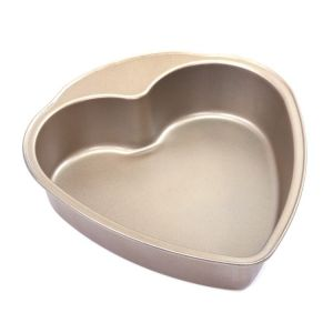 Royalford Heart Shape Cake Baking Tin - Aluminium - Gold
