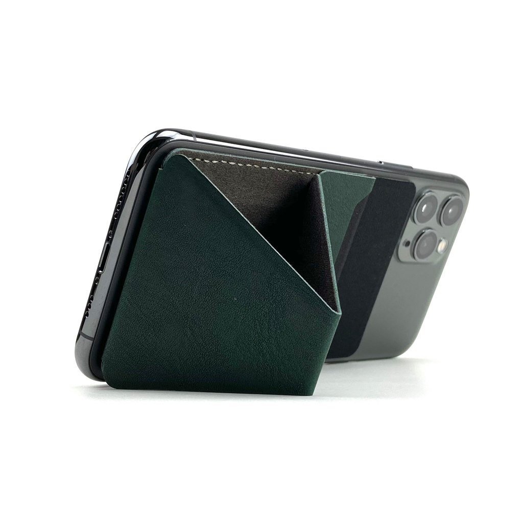 Green Premium Leather Phone Stand - Green