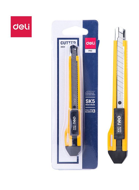 Deli 2031 Utility Knife, 9mm, Blade SK5-80x9x0.4mm