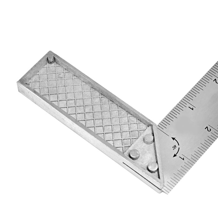 Geepas Try Square With Cast Zinc Handle 10" - 90 Degree Angle Corner Ruler | Woodworking Square, Degree Double-Sided Angle Ruler Right Measuring Tool For Carpenters Engineer
