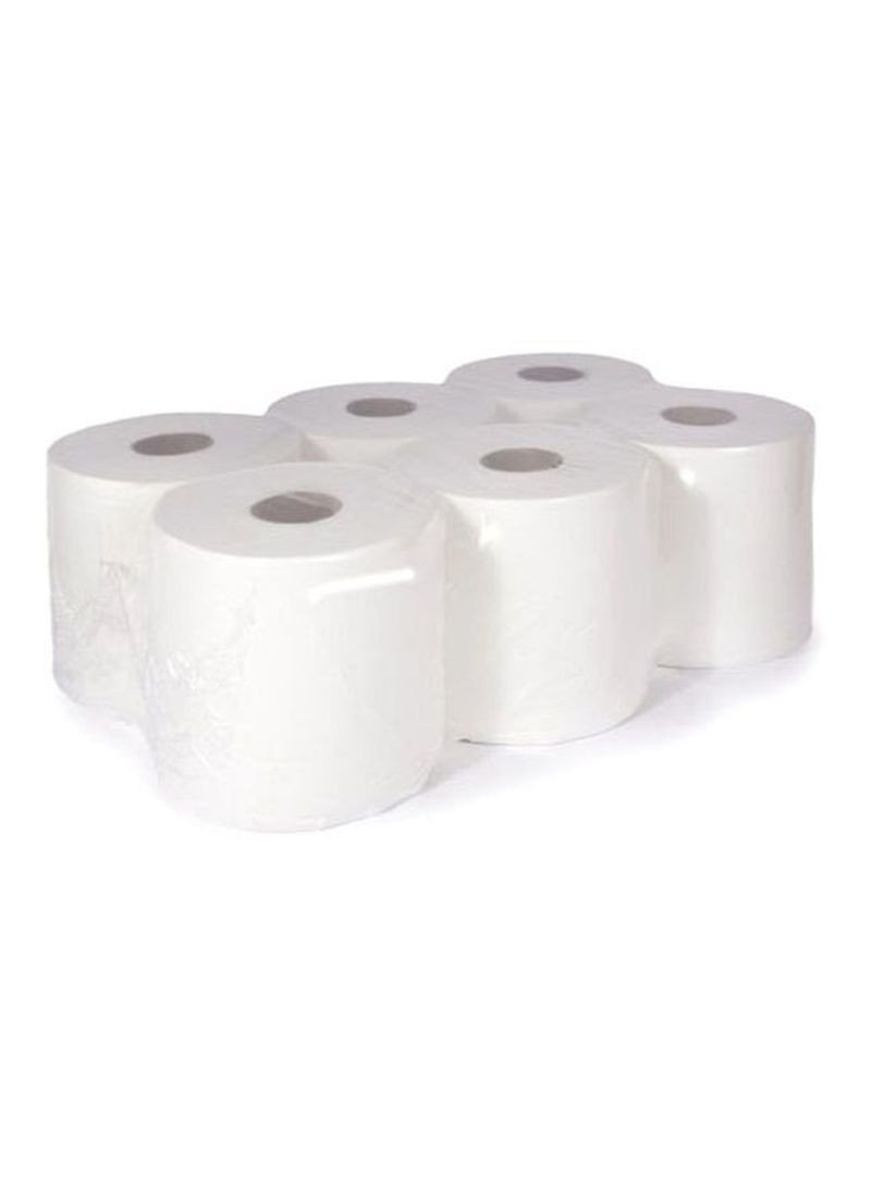 Auto Cut Embossed Tissue Roll, 900gm 1 Ply, 6 Roll/Pack