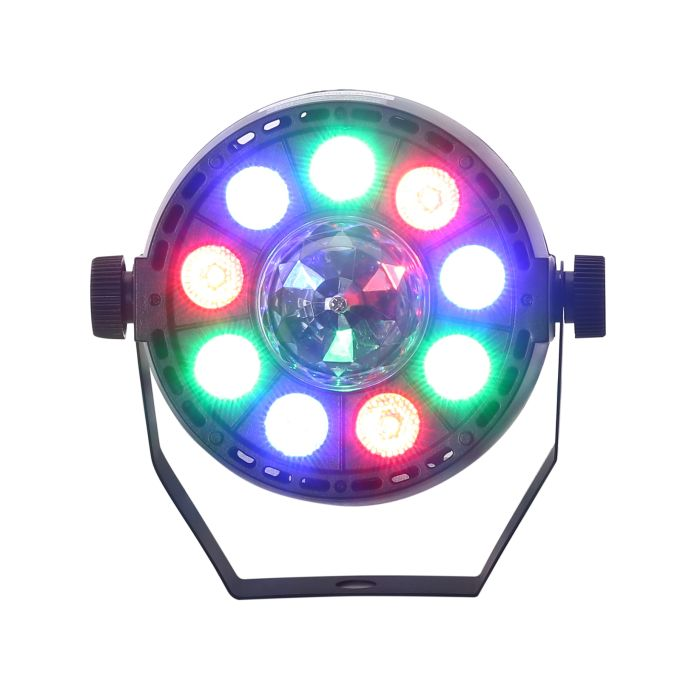 Geepas GESL55043 Led Disco Light - Portable LED Par Light For Stage Lighting, RGB Sound Activated And DMX Control Stage Light | Ideal For Wedding, Party, Concert, Festival | 2 Years Warranty