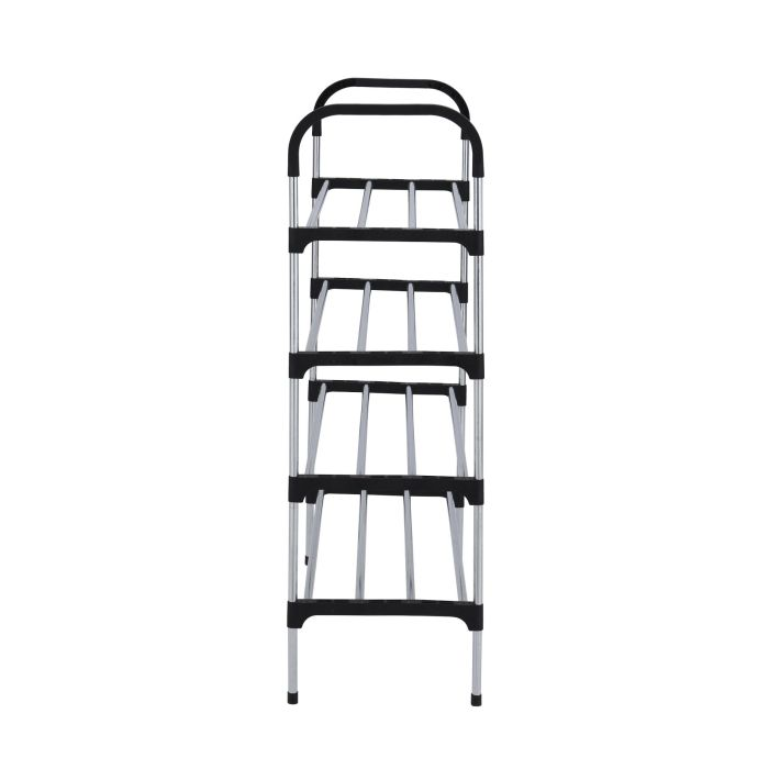 4 Tier Shoe Organizer, Galvanized Steel Rack, RF10441 | 12-Pair Storage Shelf For Bedroom, Closet, Entryway, Dorm Room | Storage Organizer For Book, Cloth Shelf