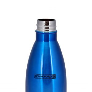 Royalford 350Ml Double Wall Vacuum Bottle - Stainless Steel - Blue