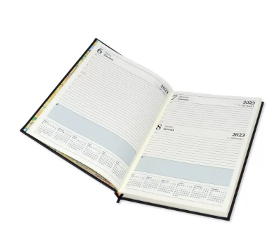FIS A4 Diary 2023 English (Saturday & Sunday Combined) Blue - FSDI47EP23BL