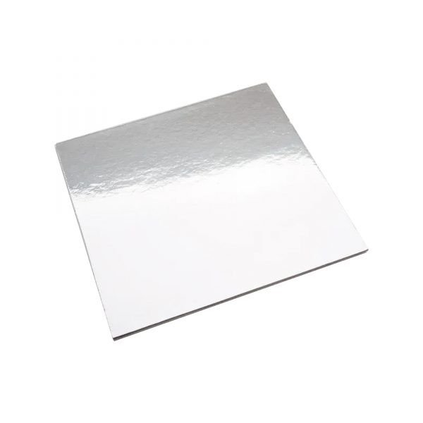 Falcon Cake Board 10″ Square Silver – 5 Pieces