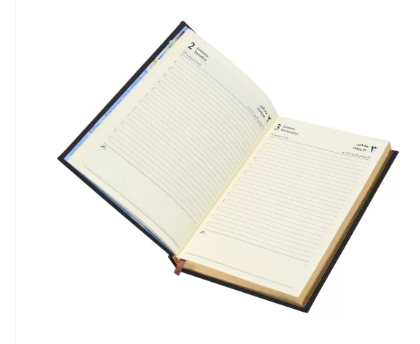 FIS Golden A5 Diary 2024 (Arabic/English) Dark Brown - FSDI26AEG24DBR