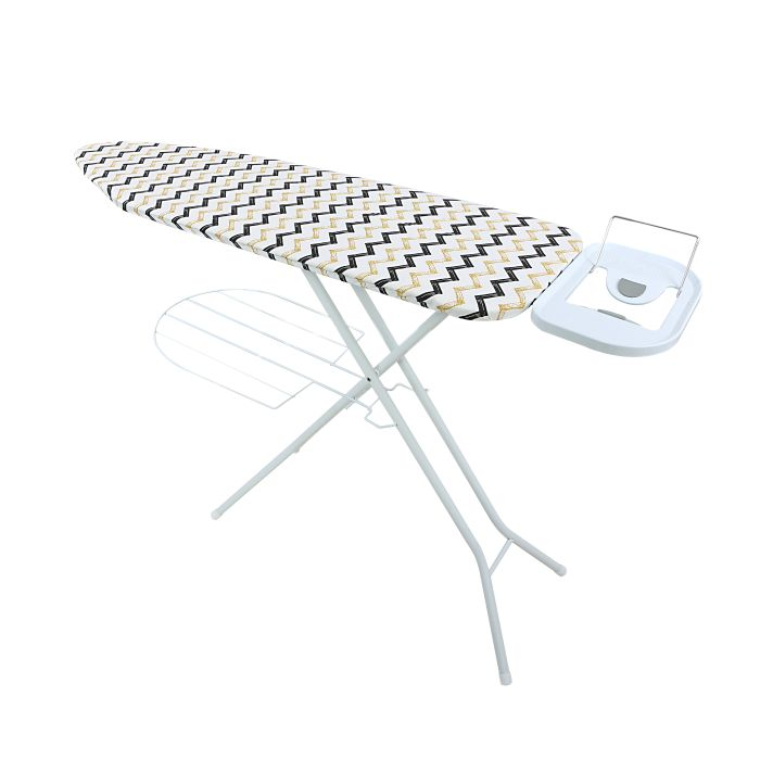 Royalford RF1968IB 144 X 38 Cm Ironing Board With Steam Iron Rest, Heat Resistant, Contemporary Lightweight Iron Board With Adjustable Height And Lock System