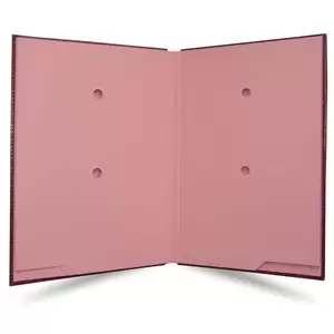FIS Signature Book, Box Maroon Color, Bonded Leather Material Cover, 18 Sheets with Gift Box, 240 x 340 mm - FSCL3504